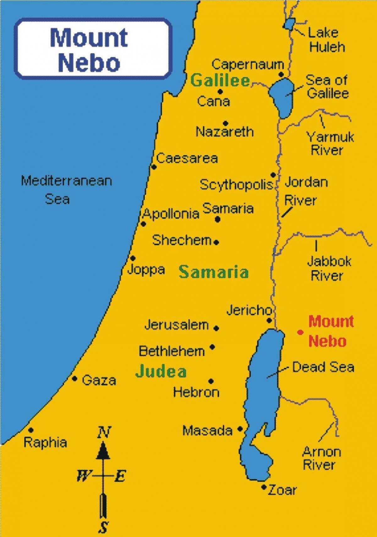 Jerusalem to Jericho map - Map of Jericho to Jerusalem (Israel)