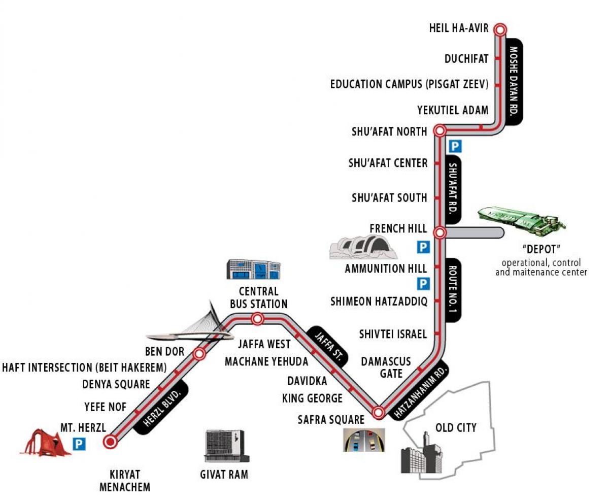Jerusalem train station map