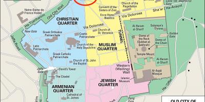 Map of damascus gate Jerusalem
