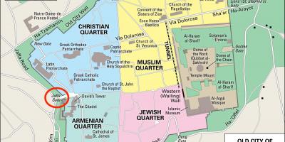 Map of Jaffa gate Jerusalem