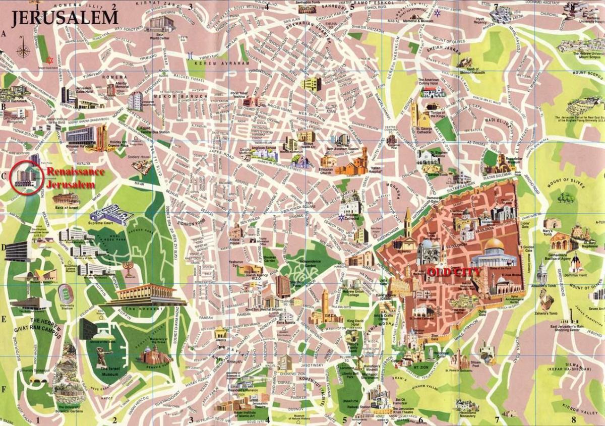 street map of Jerusalem