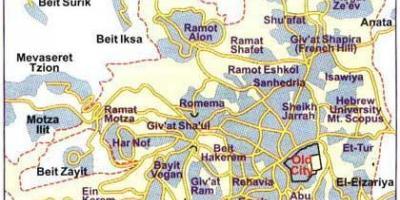 Map of Jerusalem neighborhoods