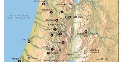 Old testament map - Map of old testament (Israel)